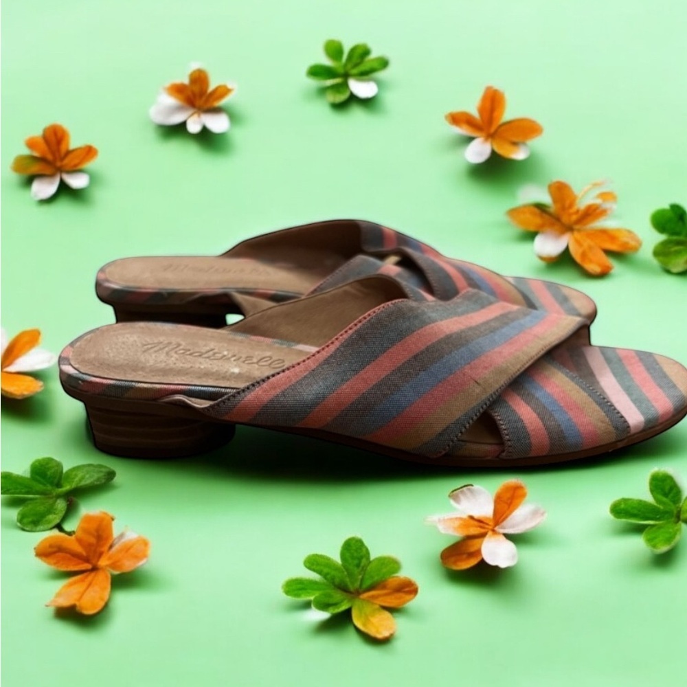 Madewell Women's Striped Sandals - Multicolor